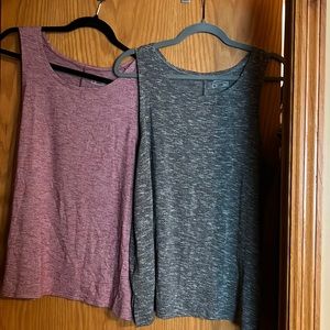 Eddie Bauer gray and red light weight- great for working out or under tank tops